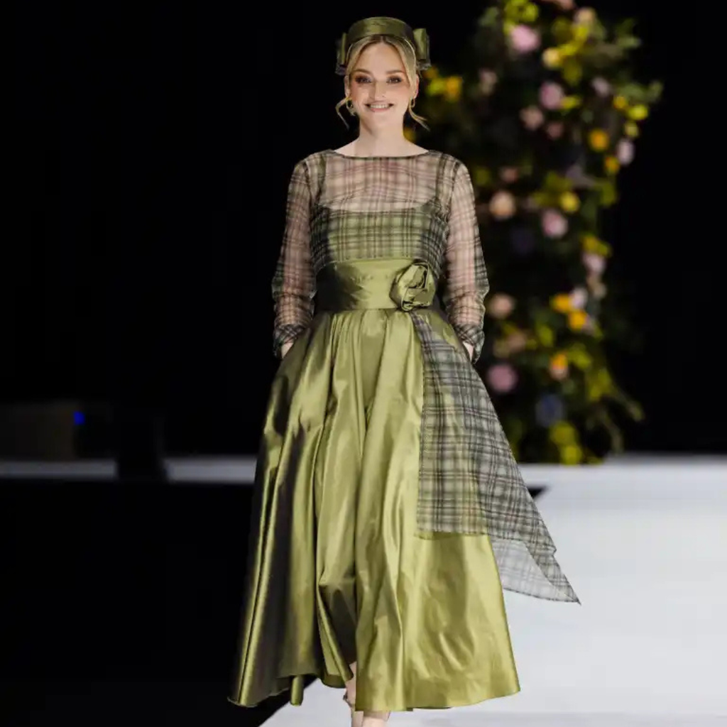Callanish Tartan Organza Top with 1950's Style Silk Taffeta Dress