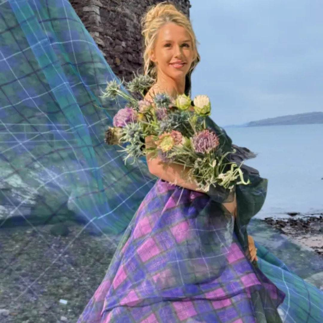 Organza Tartan Wedding dress