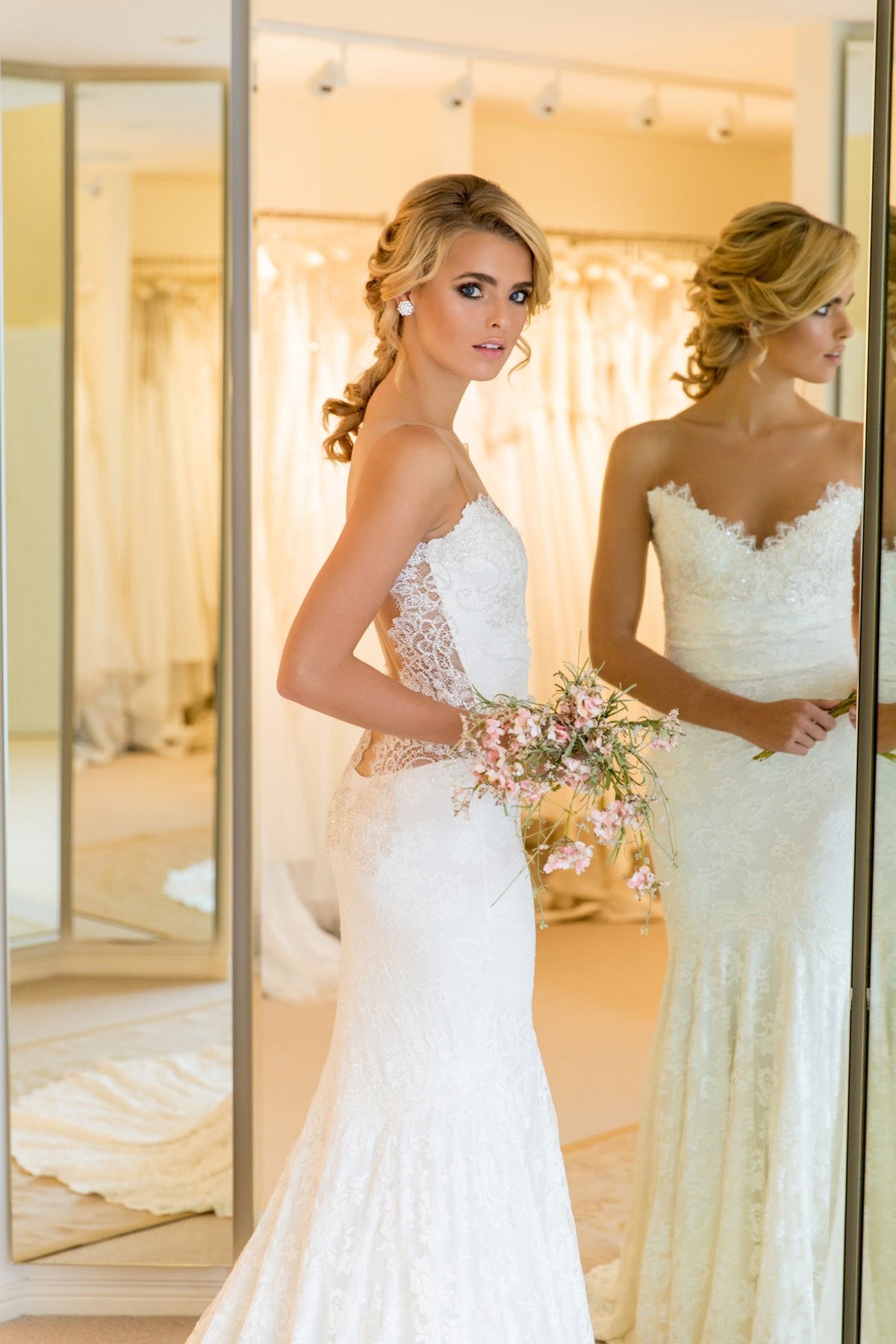 ARCHIVE SALE - Sample  Tasmin Stretch Lace Wedding Dress, size 10