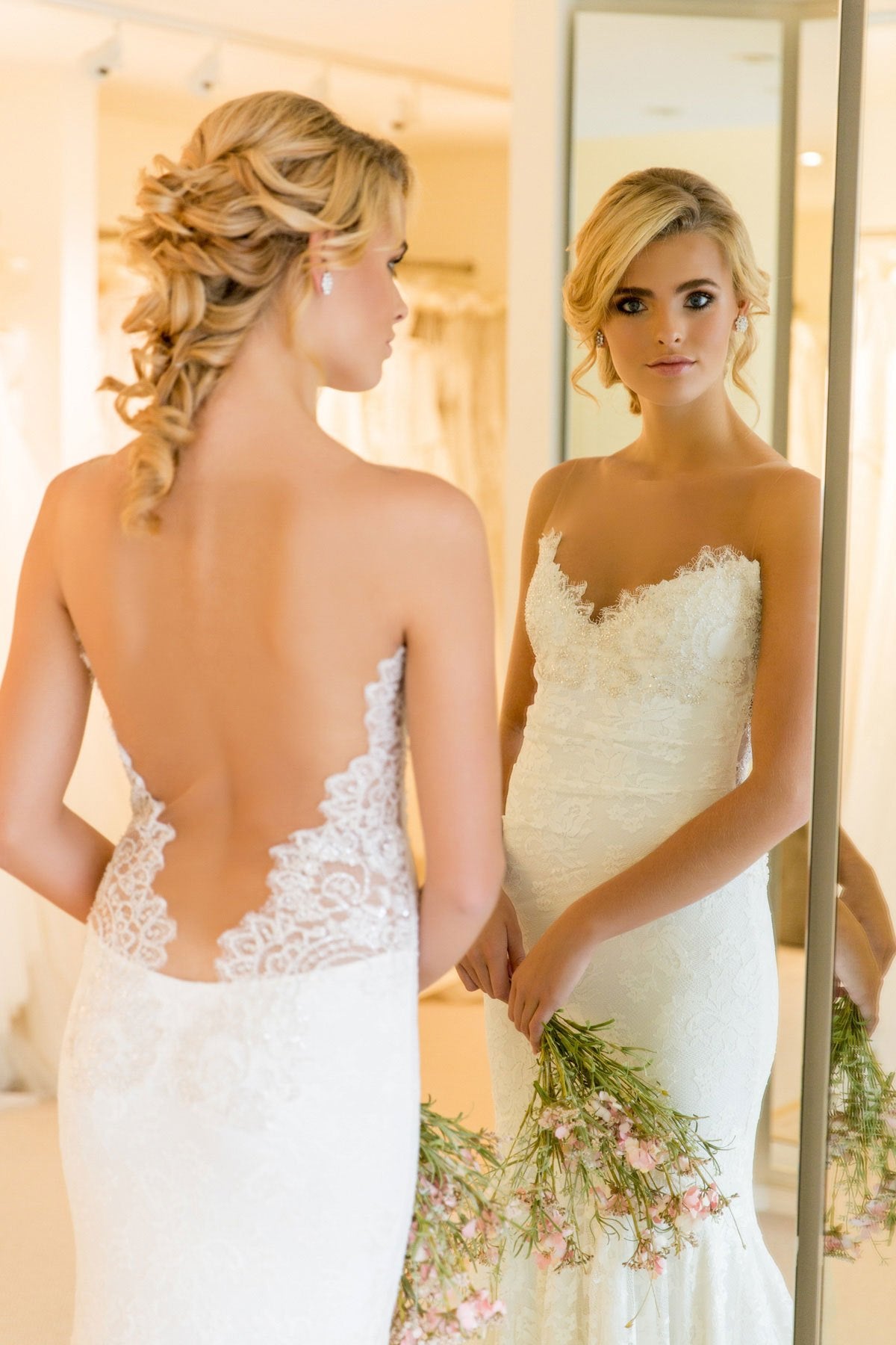 ARCHIVE SALE - Sample  Tasmin Stretch Lace Wedding Dress, size 10