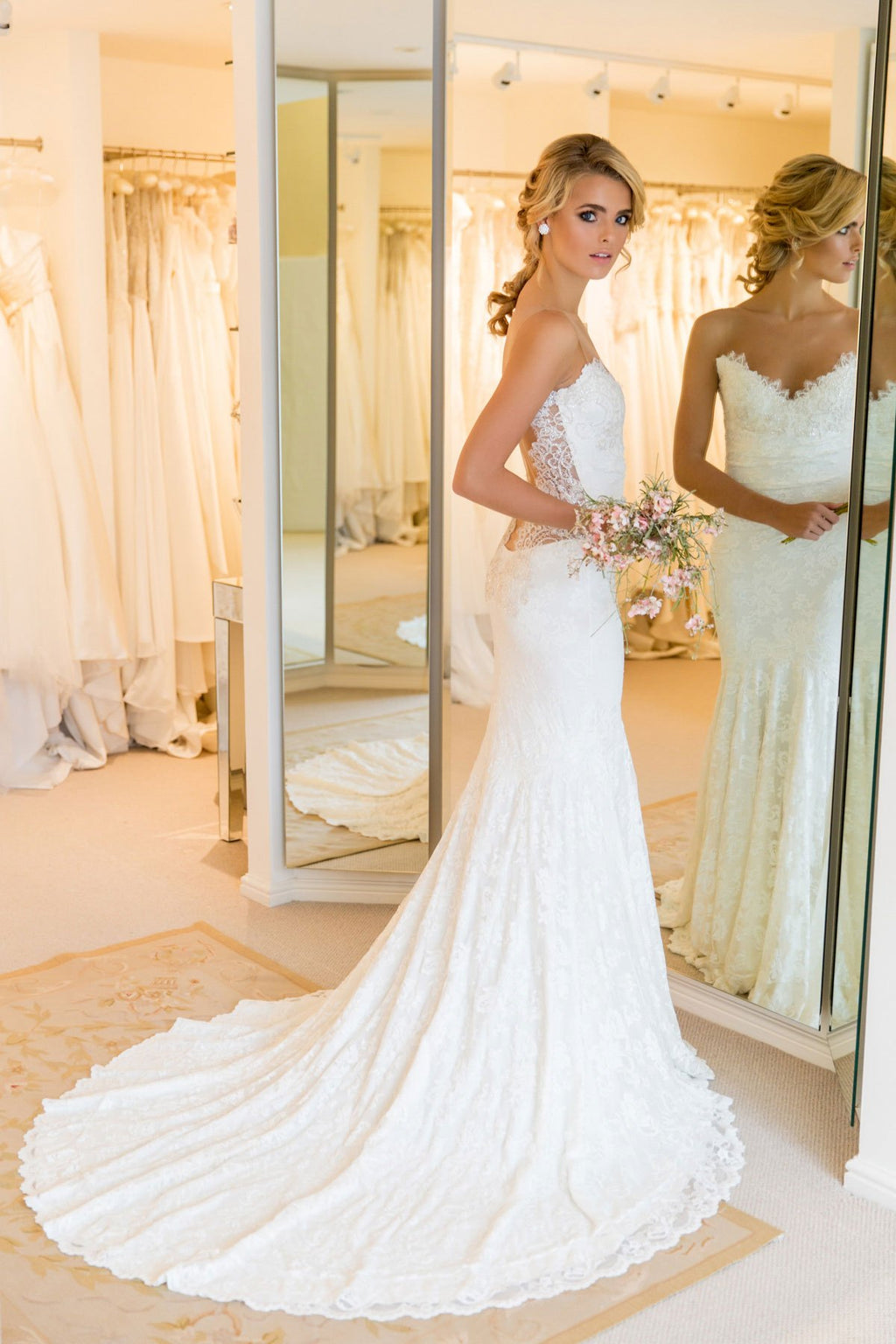 ARCHIVE SALE - Sample  Tasmin Stretch Lace Wedding Dress, size 10