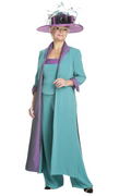 3 Piece Silk Coat, Bodice and Trousers