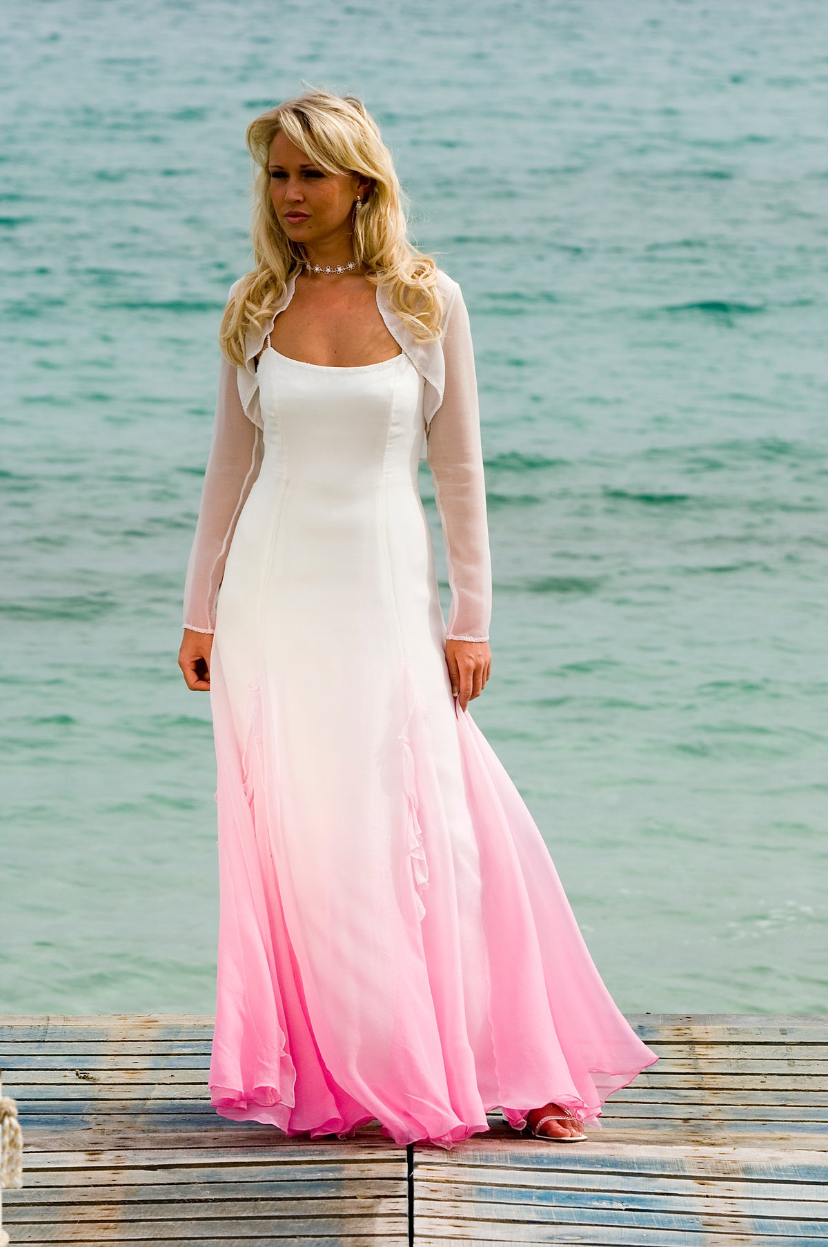 Blush Pink and Ivory Wedding Dress