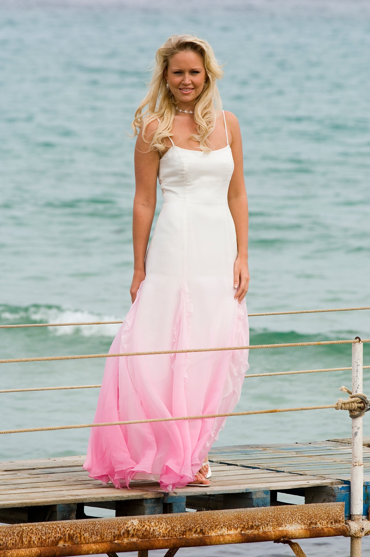 ARCHIVE SALE - Blush Pink and Ivory Wedding Dress