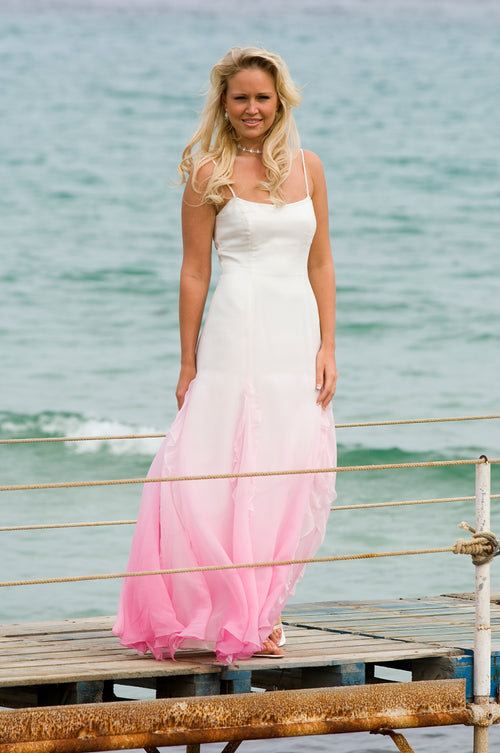 ARCHIVE SALE - Blush Pink and Ivory Wedding Dress