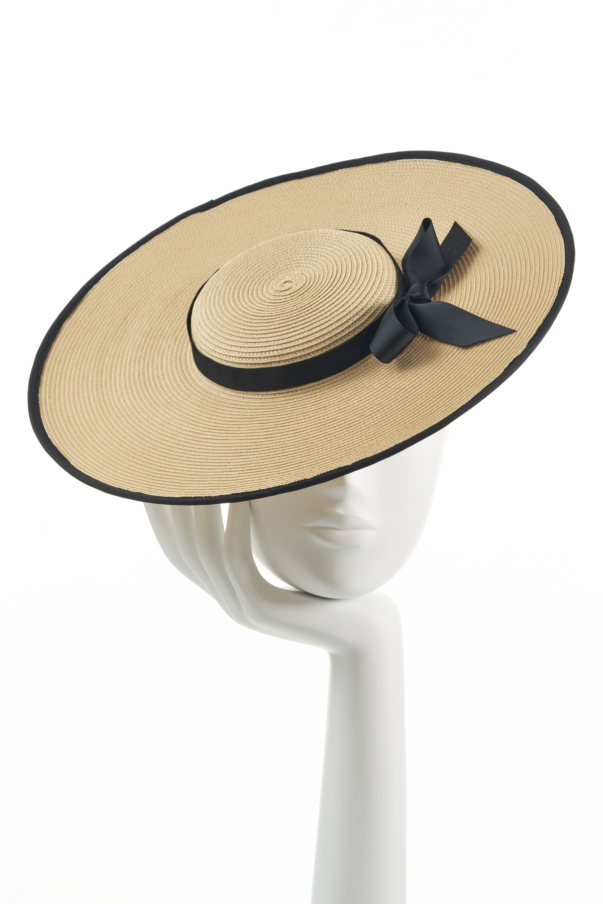Slim Straw Boater Hat, Luxury Wedding Hats Online