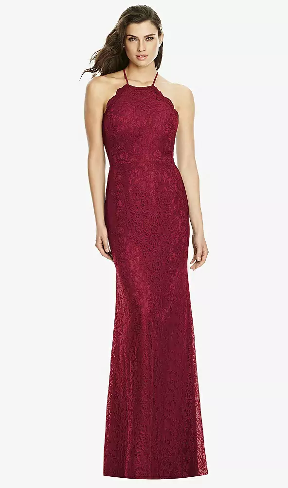 Burgundy open back dress best sale